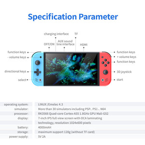 New M20 video chơi game giao diện điều khiển với 7 inch màn hình hỗ trợ TV tăng gấp đôi Máy nghe nhạc di động Retro cầm tay trò chơi giao diện điều khiển cho PS1 - Product Image 6