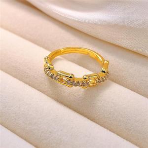 Anello con catena intrecciata, gioiello di design alla moda per l'uso quotidiano da donna - Product Image 5