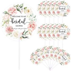 Wholesale Plastic Handle Fan Happy <b>Birthday</b> Wreath <b>Cake</b> <b>Topper</b> for <b>Birthday</b> Decoration - Product Image 5