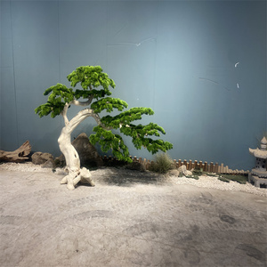 Gran jardín interior artificial Podocarpus bonsái árboles adornos de jardín simulación Pino árbol de pino artificial - Product Image 2