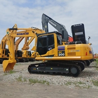 Excavatrice d'occasion haute performance d'origine usine Komatsu PC200, engin de construction sur chenilles hydraulique Komatsu PC200