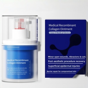 <span class=keywords><strong>Pommade</strong></span> au collagène humain recombinant de type III de qualité médicale 50g – Baume facial réparateur pour les dommages cutanés et la cicatrisation des plaies après les interventions chirurgicales – Renforce la barrière cutanée - Product Image 1