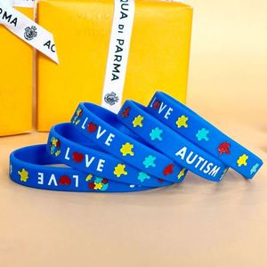 Pulseras de Silicona para Autismo, Pulseras de Goma, Personalizables con Logotipos y Texto Promocional, Disponibles en Stock - Product Image 5