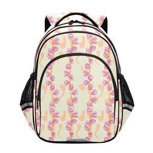 Pink Puakenikeni Flower Casual Fashion <b>Backpack</b> Supports LOGO Print School Large <b>Children</b> Computer School Bags for Kids - Product Image 2