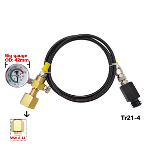 Sodastream Homebrew CO2 Carbon Dioxide Tank Kit with External High Pressure Hose Tr21-4 to W21.8-14 CGA320 Grinder Type - Product Image 6