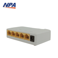Extensor POE Gigabit de 5 Puertos, Repetidor Router de 10/100Mbps con Distancia de Transmisión de 100m, Garantía de 2 Años, Switches de Red 104JL