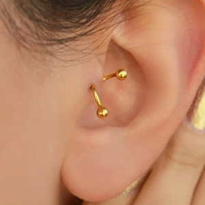 Bijoux de <span class=keywords><strong>Piercing</strong></span> Torsadé en Acier Inoxydable Chirurgical Boucles d'Oreilles Cartilage et Hélice Tragus Sertie en <span class=keywords><strong>Spirale</strong></span> Or Argent Noir - Product Image 6