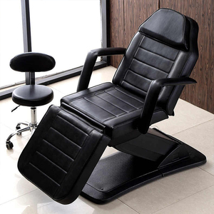 Meubles de salon de beauté professionnels, <span class=keywords><strong>table</strong></span> de massage de salon <span class=keywords><strong>d</strong></span>'extension entièrement noire, 3 moteurs, lit de spa électrique pour soins du visage, lit esthétique - Product Image 3