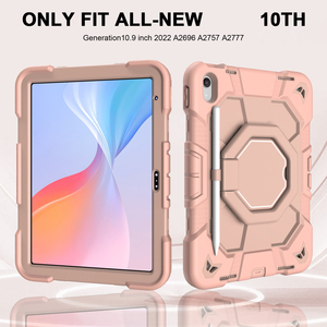 Capa para iPad 7ª, 8ª, 9ª e <span class=keywords><strong>10</strong></span>ª Geração, Capa de Silicone para <span class=keywords><strong>Tablet</strong></span> com Rotação de 360 Graus e à Prova de Choque para iPad de <span class=keywords><strong>10</strong></span>,2 e <span class=keywords><strong>10</strong></span>,9 Polegadas - Product Image 2