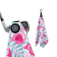 Serviette de golf magnétique OEM ODM en gros, serviette gaufrée à aimant haute résistance pour tournois professionnels