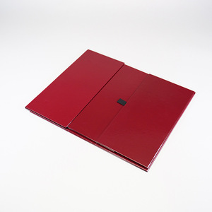 Tùy chỉnh bảy tấm gấp hộp công suất lớn màu trắng cam sẫm màu đỏ quần áo túi quà tặng giấy tráng dập cho nến - Product Image 3