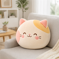 Peluche Ronde Personnalisée Chat en Gros, Jouet en Peluche Mochi Doux, Décoration Maison, Commande en Gros, Production en Masse, Jouet en Peluche OEM