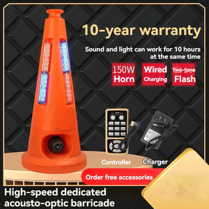 Đường nón có thể sạc lại LED Burst Flash <span class=keywords><strong>Luminous</strong></span> điều khiển từ xa Ice-cream giao thông nón đèn cảnh báo bằng giọng nói - Product Image 2