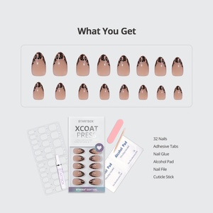 เล็บปลอม BTArtbox Leopard French Tip XCOAT แบบกดติด คุณภาพสูง ขายส่ง รูปทรงอัลมอนด์ เจลนิ่ม เล็บปลอมแบบกดติด - Product Image 5