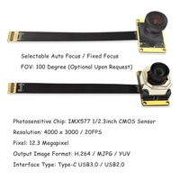 Prix d'usine IMX577 4K H.264 Autofocus FF 12 mégapixels 1/2.3" Capteur d'image CMOS Mini USB UVC HD 20fps Modules de caméra