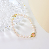 Bracelet en perles d'eau douce de style français Jachon, luxe léger, haut de gamme, polyvalent, accessoire de mode féminin pour un usage quotidien