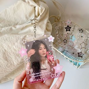 Kpop diseño personalizado acrílico doble cara Photocard titular personalizado llavero acrílico foto tarjetero - Product Image 6