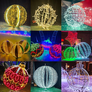 <span class=keywords><strong>Luces</strong></span> Navideñas LED 3D Plegables para Exteriores con Oropel Dorado para Decoración de Calles y Parques - Product Image 4