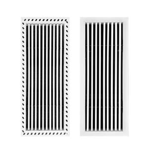 ABS石膏板嵌入式中央空调出风口回风百叶窗隐形无框加长格栅矩形 - Product Image 1