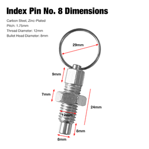 M6 M8 M10 M12 paslanmaz çelik iplik endeksi pistonlar bahar endeksi cıvata çekme halkası indeksleme Pin - Product Image 4