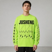 T-shirt à manches longues, coupe décontractée, imprimé numérique sur tissu épais, style streetwear unique, personnalisé