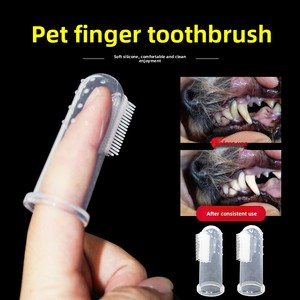 Spazzolini per Cani in Silicone Trasparente con 16 Particelle Rotonde Ispessite per Tutti gli Animali Domestici - Product Image 2