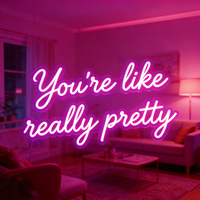 Pas de MOQ, vous êtes vraiment une beauté ! Enseigne néon murale personnalisée avec logo, décoration intérieure pour mariage, enseigne néon LED.