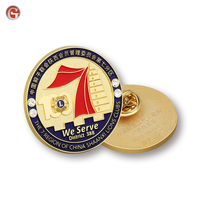Logo personnalisé épingle personnalisée forme ronde bouton en étain insigne métal doux émail dur épinglettes pour vêtements
