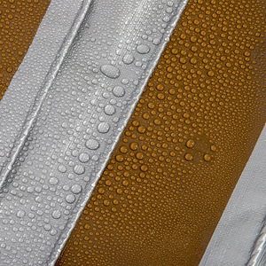 Shengde Thickened PE Tarpaulin 6.0-7.0mm Waterproof Silver Coffee Color Yard Covering Fabric - Product Image 2