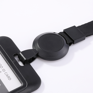 Porta Tarjetas de Identificación Retráctil con Cordón, Logotipo Personalizado, Cierre Deslizante, Impresión Serigráfica, Plástico ABS, 5x3cm, Porta Tarjetas de Visita, OEM - Product Image 2