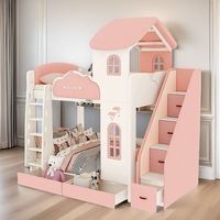 Mobilier de chambre à coucher d'intérieur de haute qualité Ensemble de lits pour enfants Lits superposés de princesse pourfilles