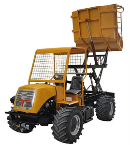 Rueda tipo <span class=keywords><strong>4X4</strong></span> Triciclo aceite Palma fruta elevador cargador transporte Palma jardín volquetes 14.7KW/20HP Sawit Palm Dumper Truck - Product Image 1