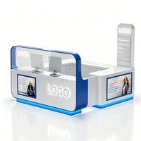 Support d'affichage double face pour accessoires de téléphone avec panneaux à lattes et base robuste