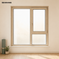 Fenêtre à battant moderne en aluminium à simple vitrage, verre trempé, joint d'étanchéité résistant aux intempéries, cadre fin en aluminium noir