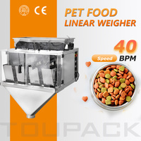 Machine d'emballage automatique pour granulés et aliments pour animaux de compagnie avec pesage linéaire, remplissage et scellage de sachets préformés