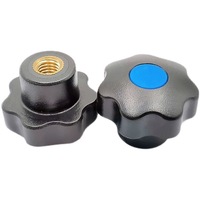 Sept coins PANQI marque acier inoxydable/plastique étoile bouton poignée Torx caoutchouc tête vis M5-M12 métrique classe 4.8 6.8 Standard