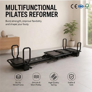 Machine de Pilates <span class=keywords><strong>Micro</strong></span> Reformer en alliage d'aluminium pour usage commercial, domestique ou en studio, pour l'entraînement du tronc - Product Image 1