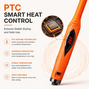 Plancha de Pelo Mini Torlin Personalizable con Pantalla LCD para Hombres, Uso en Hoteles y Autocaravanas, Plancha de Pelo Corta Tipo Lápiz de 1/4 - Product Image 4