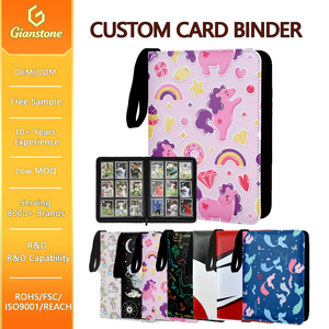 สมุดใส่การ์ด TCG แบบสั่งทำพิเศษ 4 ช่อง วัสดุหนัง PU พร้อมโลโก้สั่งทำ สำหรับ <span class=keywords><strong>MTG</strong></span> - Product Image 1
