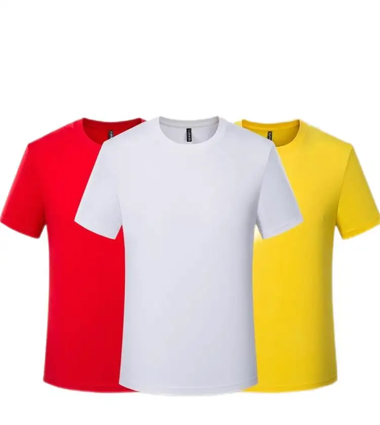 Großhandel Unisex hochwertige 100% Baumwolle individueller Logodruck einfarbig Unkragen Übergröße Herren-T-Shirts