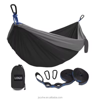 AUF LAGER Bunte ultraleichte Outdoor-Nylon-Fallschirm-Camping-Hängematte Tragbares, langlebiges Hamaca-Schaukel bett für 1-2 Personen