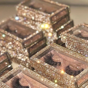 bling lashbox diamond wholesale price 2021 new arrival real mink lashes diamond lashbox custom lashbox packaging bling