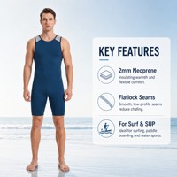 Combinaison de plongée courte en néoprène grande taille 2 mm sans fermeture éclair pour hommes adultes