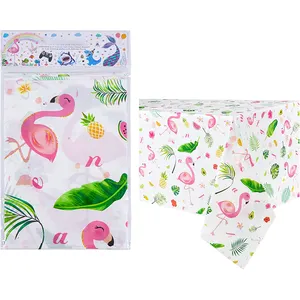 108 ''X 54'' Tropische Luau Partij Wegwerp Plastic Tafelkleed Ananas Flamingo Tafelkleed Feestartikelen Voor Kinderen Meisje Picknick