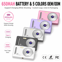 Kamera Vlogging Digital Murah Q12 CCD Layar IPS 2.4 Inci 1080P Zoom 16X Tahan Air Baterai Isi Ulang 96MP Autofokus untuk Anak Laki-laki