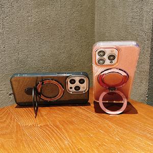 เคสโทรศัพท์ตั้งได้มีห่วงแม่เหล็กกากเพชรส่องแสงเป็นประกายวิบวับสำหรับ iPhone 14 15 16 PRO MAX 16E พร้อมขายึด - Product Image 5