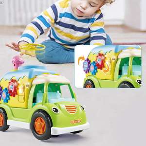 بطارية تعليمية تعمل بالصحون الطائرة قاذفة كهربائية موسيقية كارتون لعبة سيارة ثلج - Product Image 3