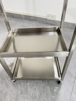 Chariot de Salon de Luxe Doré en Acier Inoxydable à 3 Niveaux, Chariot de Beauté Roulant Robuste pour Cils, Spa, Tatouage, Coiffure avec Roues