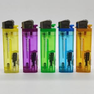 تسليم سريع مصباح يدوي ولاعة ليد متعددة الوظائف قابلة لإعادة الملء عجلة ولاعة حجرية للتدخين ولاعة السيجار الصوان - Product Image 1