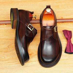 รองเท้าผ้าใบหนังแท้สำหรับผู้ชายสไตล์เยอรมัน ระบายอากาศได้ดี รองเท้าลำลองแบบเรโทรอเนกประสงค์ พื้นรองเท้ากันลื่น รองเท้าคู่แบบเรียบ - Product Image 6